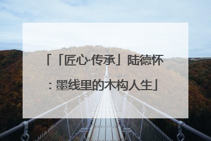 「匠心·传承」陆德怀：墨线里的木构人生