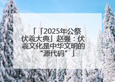 「2025年公祭伏羲大典」赵强：伏羲文化是中华文明的“源代码”
