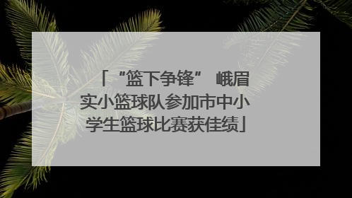 “篮下争锋” 峨眉实小篮球队参加市中小学生篮球比赛获佳绩