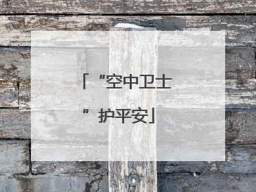 “空中卫士”护平安