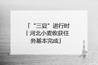 “三夏”进行时丨河北小麦收获任务基本完成