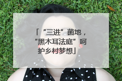“三进”菌地，“黑木耳法庭”呵护乡村梦想