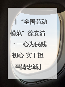“全国劳动模范”徐安清：一心为民践初心 实干担当铸忠诚