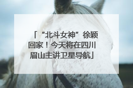 “北斗女神”徐颖回家！今天将在四川眉山主讲卫星导航