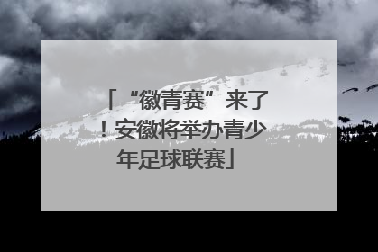 “徽青赛”来了！安徽将举办青少年足球联赛