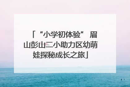 “小学初体验” 眉山彭山二小助力区幼萌娃探秘成长之旅
