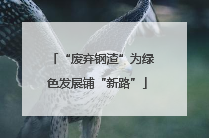 “废弃钢渣”为绿色发展铺“新路”