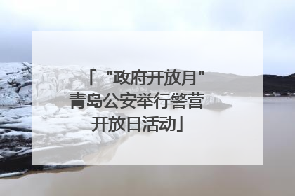 “政府开放月”青岛公安举行警营开放日活动