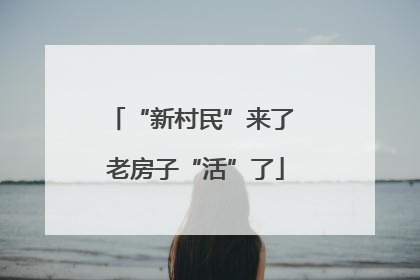 “新村民”来了 老房子“活”了