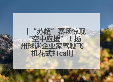 “苏超”赛场惊现 “空中应援”！扬州球迷企业家驾驶飞机花式打call