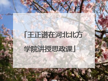 王正谱在河北北方学院讲授思政课