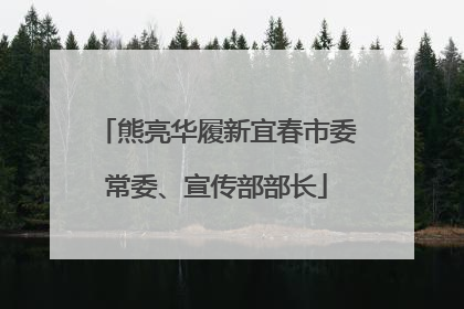 熊亮华履新宜春市委常委、宣传部部长