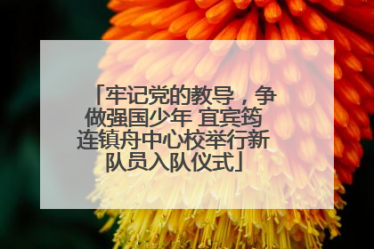 牢记党的教导，争做强国少年 宜宾筠连镇舟中心校举行新队员入队仪式