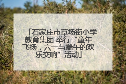 石家庄市草场街小学教育集团 举行“童年飞扬，六一与端午的欢乐交响”活动