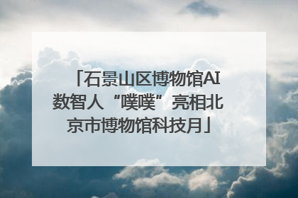 石景山区博物馆AI数智人“噗噗”亮相北京市博物馆科技月