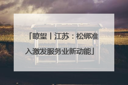 瞭望丨江苏：松绑准入激发服务业新动能
