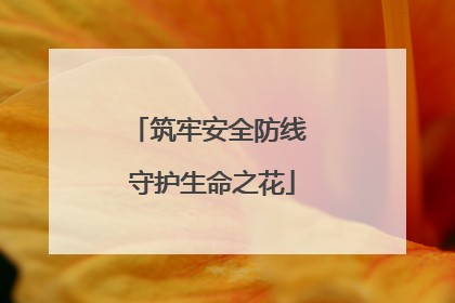 筑牢安全防线 守护生命之花