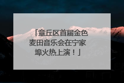 章丘区首届金色麦田音乐会在宁家埠火热上演！