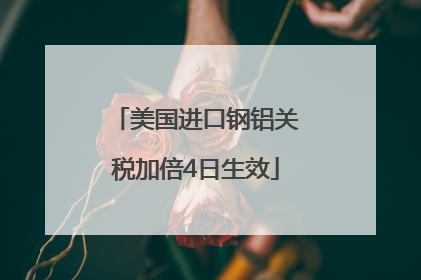 美国进口钢铝关税加倍4日生效
