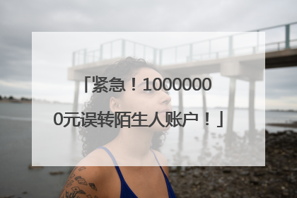 紧急！10000000元误转陌生人账户！