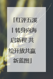 红评五溪丨转身向海启新程 共绘开放共赢新蓝图