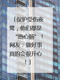 保护受伤夜鹭，他们都是“热心肠”！网友：做好事真的会很开心！