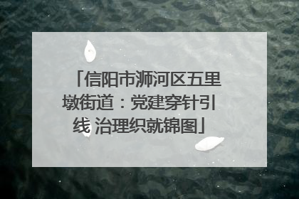 信阳市浉河区五里墩街道：党建穿针引线 治理织就锦图