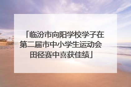 临汾市向阳学校学子在第二届市中小学生运动会田径赛中喜获佳绩