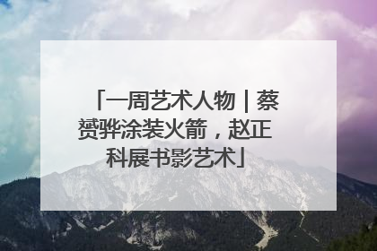 一周艺术人物｜蔡赟骅涂装火箭，赵正科展书影艺术
