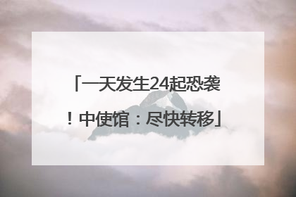 一天发生24起恐袭！中使馆：尽快转移