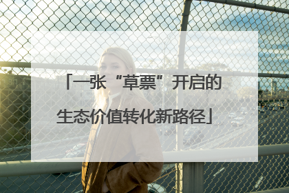 一张“草票”开启的生态价值转化新路径