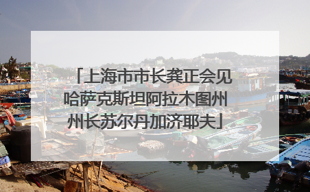 上海市市长龚正会见哈萨克斯坦阿拉木图州州长苏尔丹加济耶夫