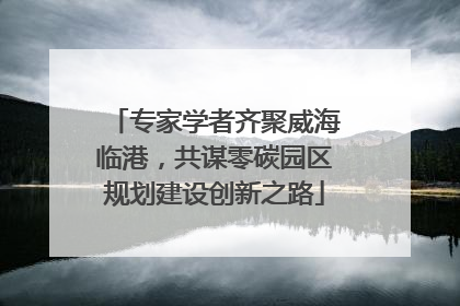专家学者齐聚威海临港，共谋零碳园区规划建设创新之路