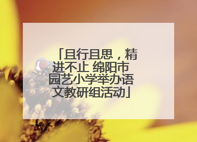 且行且思，精进不止 绵阳市园艺小学举办语文教研组活动