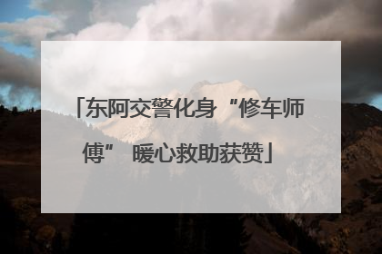 东阿交警化身“修车师傅” 暖心救助获赞