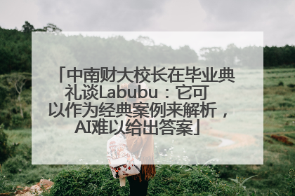 中南财大校长在毕业典礼谈Labubu：它可以作为经典案例来解析，AI难以给出答案