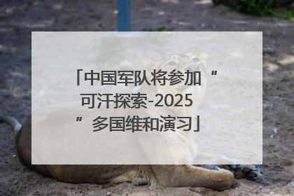 中国军队将参加“可汗探索-2025”多国维和演习