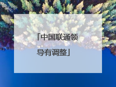 中国联通领导有调整