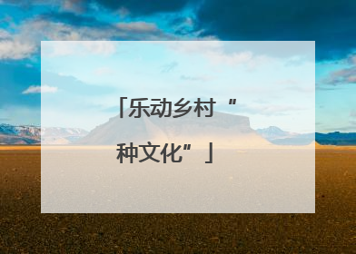 乐动乡村“种文化”
