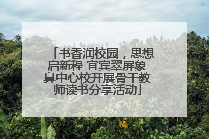 书香润校园，思想启新程 宜宾翠屏象鼻中心校开展骨干教师读书分享活动