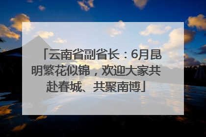 云南省副省长：6月昆明繁花似锦，欢迎大家共赴春城、共聚南博