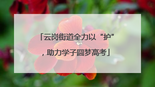 云岗街道全力以“护”，助力学子圆梦高考