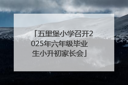 五里堡小学召开2025年六年级毕业生小升初家长会