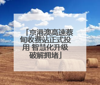 京港澳高速蔡甸收费站正式投用 智慧化升级破解拥堵