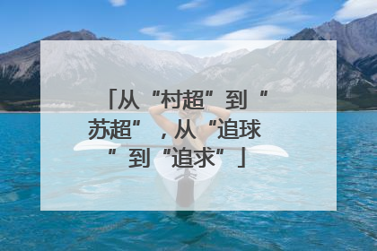 从“村超”到“苏超”，从“追球”到“追求”
