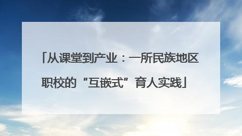 从课堂到产业：一所民族地区职校的“互嵌式”育人实践