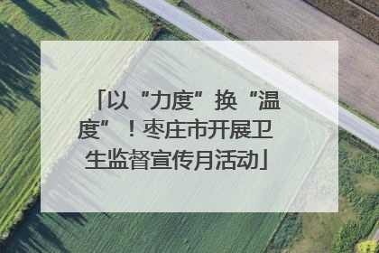 以“力度”换“温度”！枣庄市开展卫生监督宣传月活动
