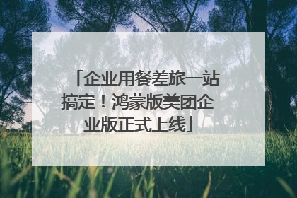 企业用餐差旅一站搞定！鸿蒙版美团企业版正式上线