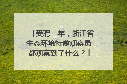 受聘一年，浙江省生态环境特邀观察员都观察到了什么？