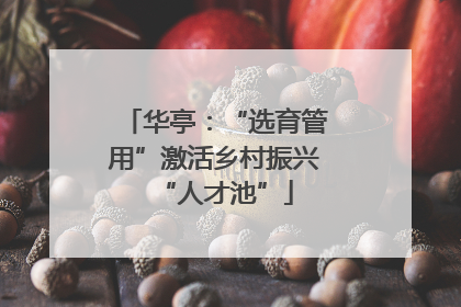华亭：“选育管用”激活乡村振兴“人才池”